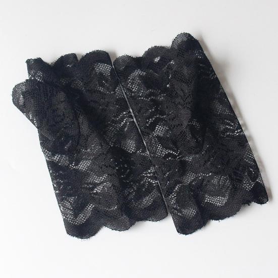 1 Pair Women Prom Gloves See-through Lace Thin Fingerless Literary Style Performances Bride