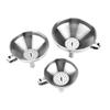 Stainless Steel 11cm 13cm 15cm Funnels Wide Mouth Wine Oil Honey Funnel Detachable Strainer Kitchen Wine Liquids Filter Tools