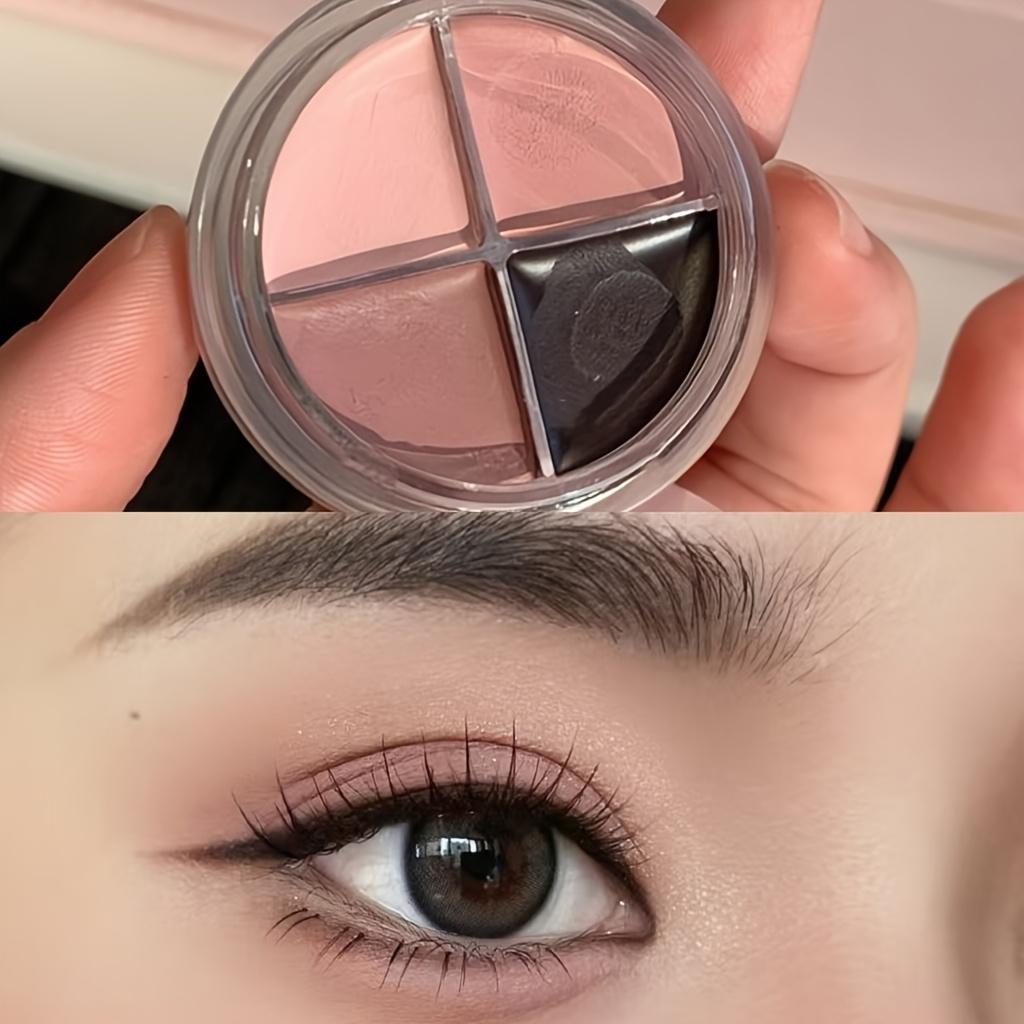 HERORANGE Star Eyes Foggy Velvet Long-Wearing Eyeliner Cream: 4-Color Gel Eyeliner Palette with Brush, Smudge-Proof & Waterproof