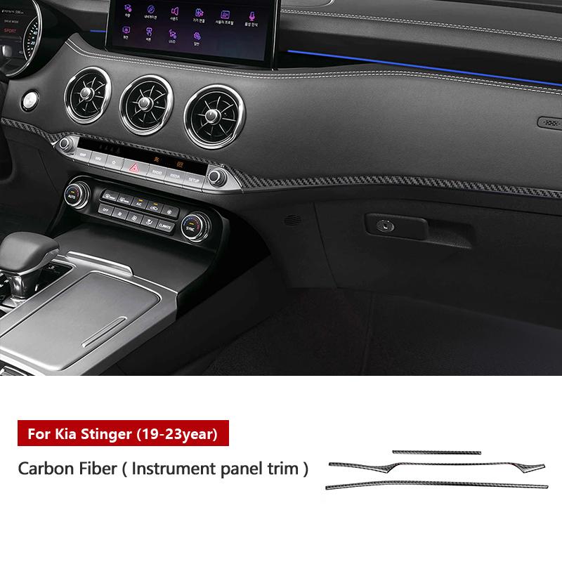 ES Углеродное волокно Другие аксессуары для интерьера для KIA Stinger 19-23 года Полный комплект деталей Аксессуары из углеродного волокна для Stinger