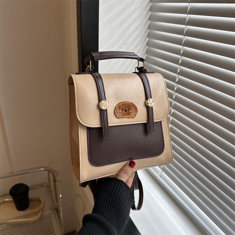 Весенний новый корейский рюкзак сумка через плечо простая дорожная текстура простая ретро повседневная сумка