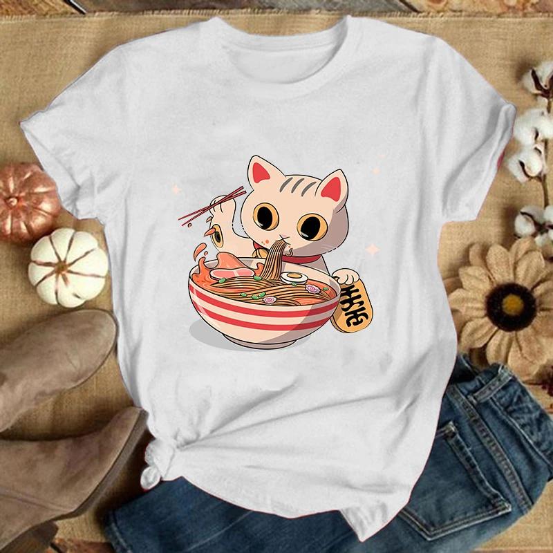 (Premium T-shirt)New Funny Cat T Shirt Short Sleeve O Neck Summer Casual Letter Printing T-Shirt Top Tee(Ship Within 24 Hours)