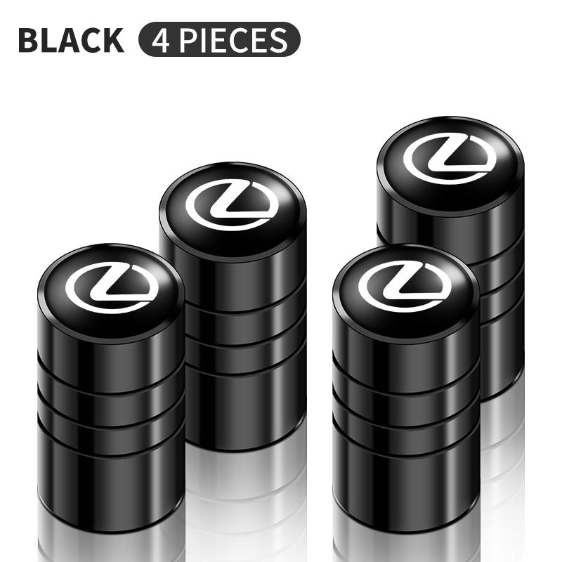 4Pcs Car Wheel Metal Valve Caps Auto Tire Air Stem Cover Bolt Cap For Lexus F-SPORT ES RX NX LS UX LM LX GX LC RZ IS CT GS RC HS