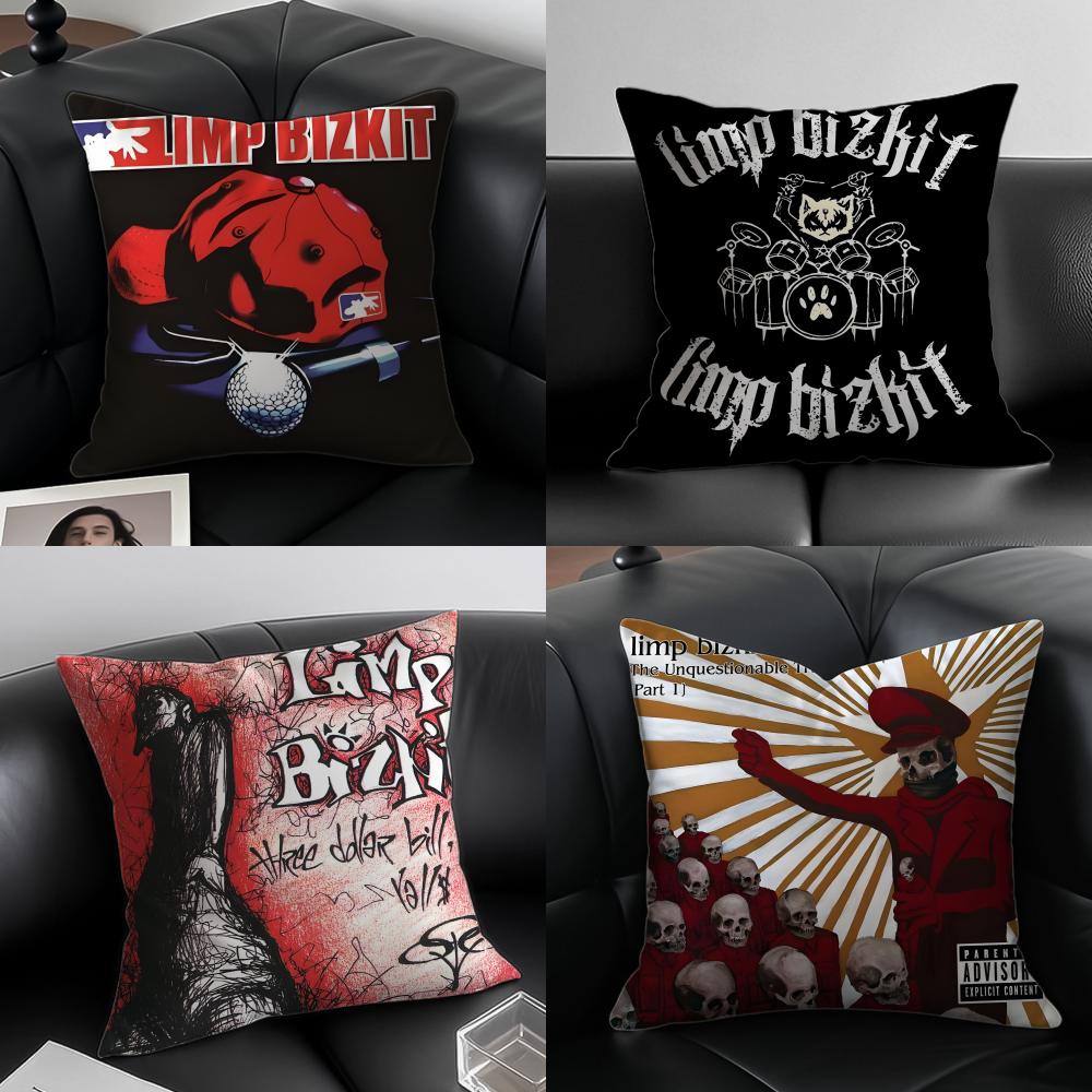 Band Llimp Bbizkit Album Cushion Cover Pillow Case Antidustmite Invisible zipper silky plush cushion