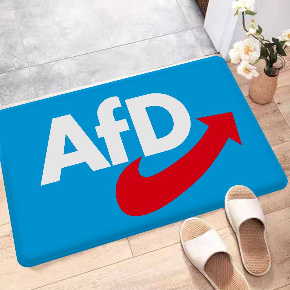 Политический логотип AfD Коврики для комнаты Противоскользящие Впитывающие воду Длинная полоса Подушка Коврик для спальни Бытовые ковры