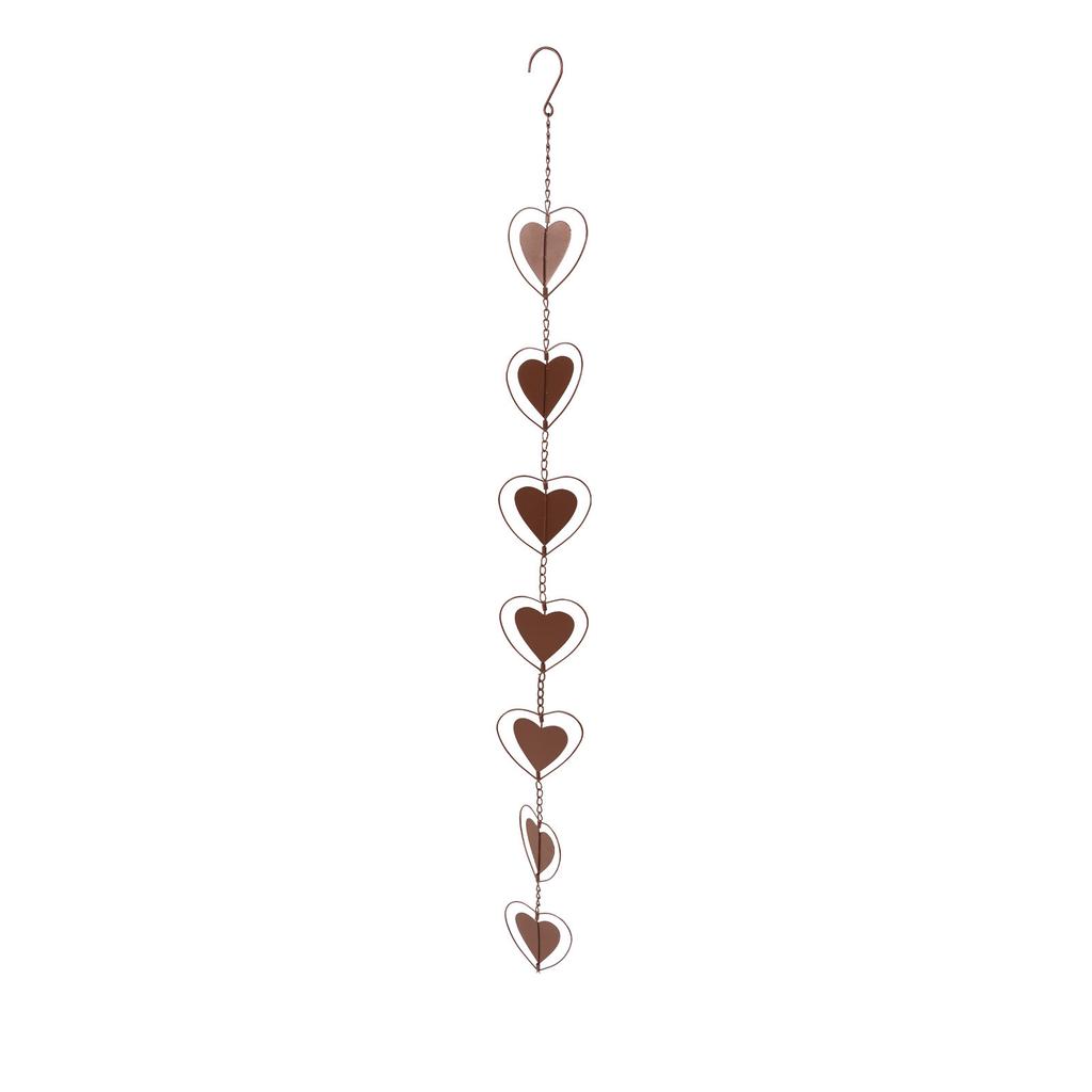 Heart Wind Chimes Good Corrosion Resistance Hanging Wind Chimes with S Hook for Home Garden