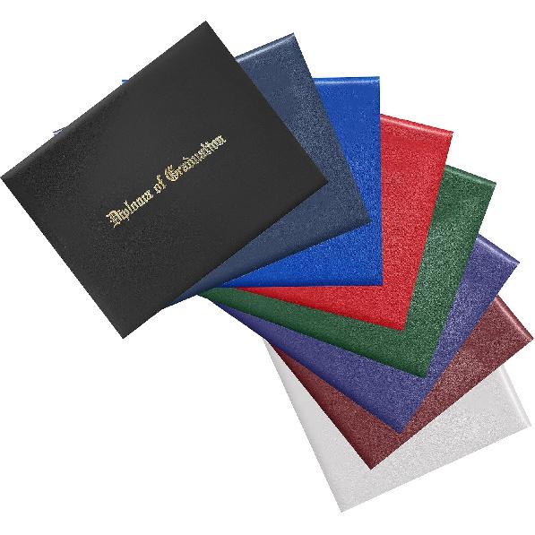 Imprinted Diploma Cover 8.5“X11” Graduation Diploma Holder Leatherette Padded Certificate Covers(Navy)