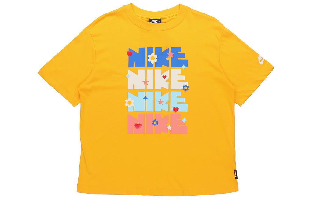 Nike Drop Shoulder Sleeve T Shirt Women's Yellow DJ5377-764