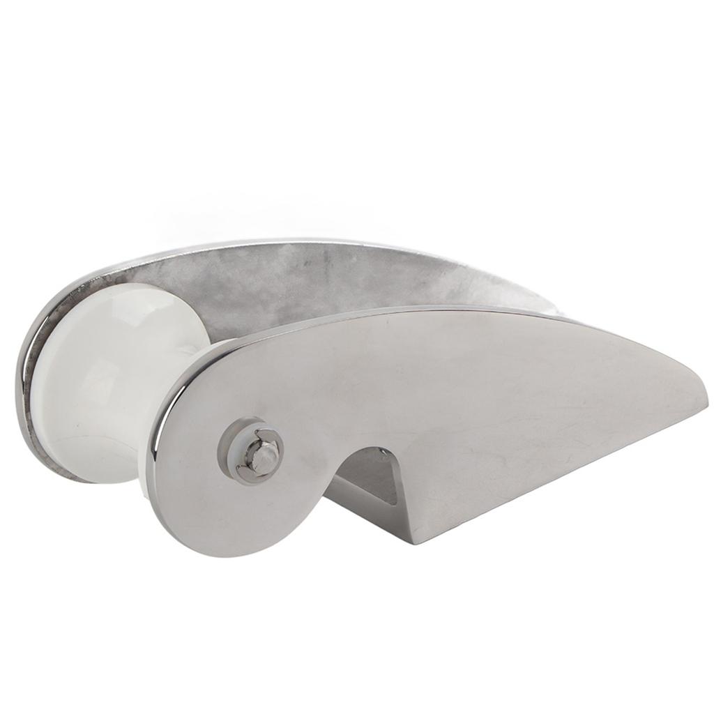 Boat Anchor Bracket Support Marine Bow Lift Roller Stainless Steel WRubber Wheel