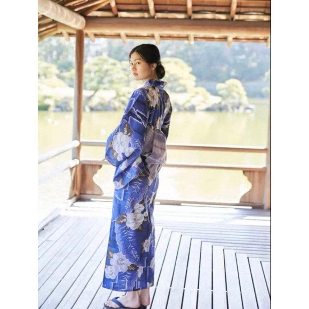 Used Today only sale: Lagunamoon Yukata TSUBAKI with obi, new with tags