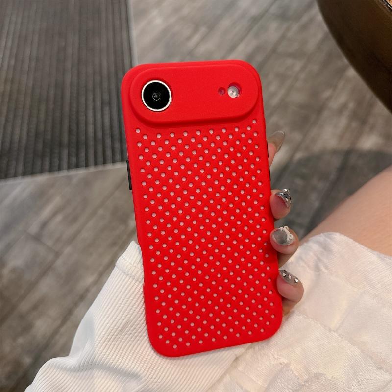 Дышащий охлаждающий чехол для телефона с теплоотводом для iPhone 17 Air 16 16e 15 14 13 12 Mini 11 Pro Max Plus Мягкая силиконовая крышка