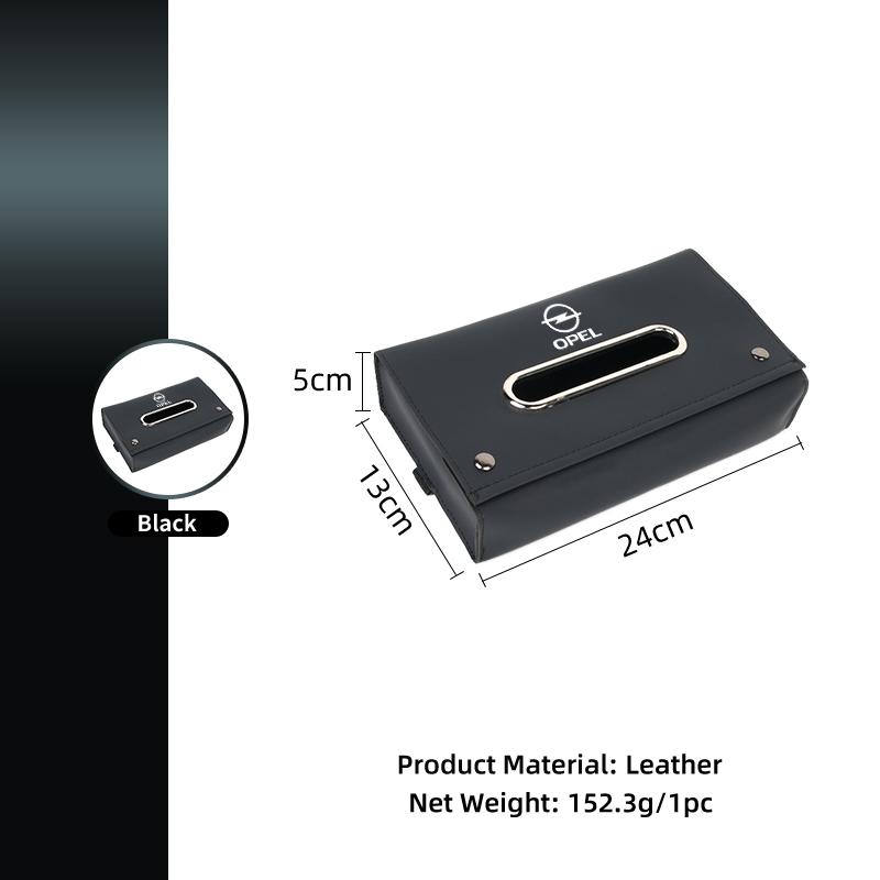 AAAYR1 Leather Car Mounted Hanging Tissue Box Tissue Tools Organizer For Opel Corsa Astra Insignia Vectra Zafira Meriva Mokka Ampera