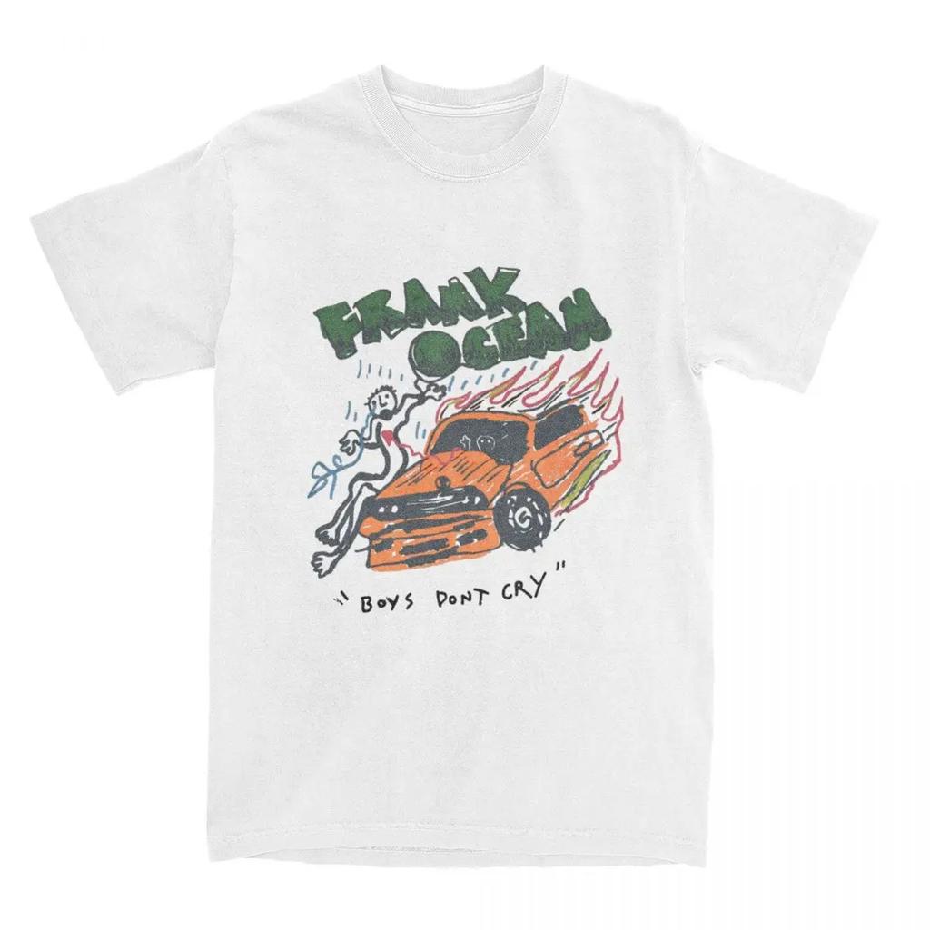 Frank Oocean Blonde T Shirts Accessories Unisex Women Pure Cotton Crazy Frank Boys Dont Cry Tee Shirt Clothing Plus Size