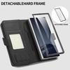 For Samsung Galaxy Z Fold6 5G Case Zipper Pocket Leather Phone Cover with Screen Protector/Stylus Pen