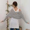 Cable Sweater Shawl Wrap Solid Color Knitted Cable Wrap Creative Gift Knit Scarf Sweater  for Women