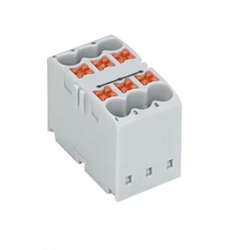 2/4/6/12/18 Connection Block Connector Wire Electrical Connectors  Mount On Din Rail
