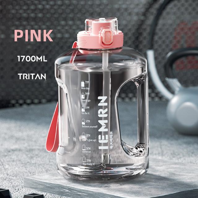 Water Bottle 2 Liters Tritan Material Precise Scale Portable Large Capacity Water Bottle with Straw For Men Women Sports Fitness