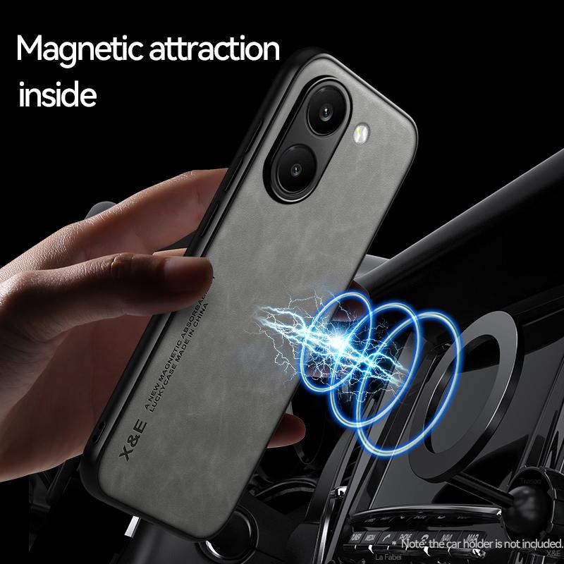 For Xiaomi POCO X8 Pro X8 Pro Max Case Shockproof Leather Texture Silky Feel Cover With Magnetic Attaction inside