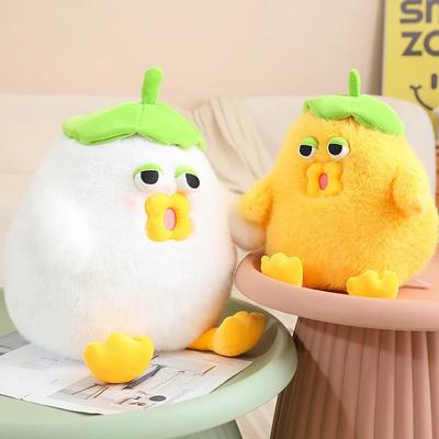 Мягкие игрушки плюшевые Kawaii Желтая кукла цыпленок Белая подушка цыпленок Удобное мягкое украшение для комнаты Подарок на день рождения другу