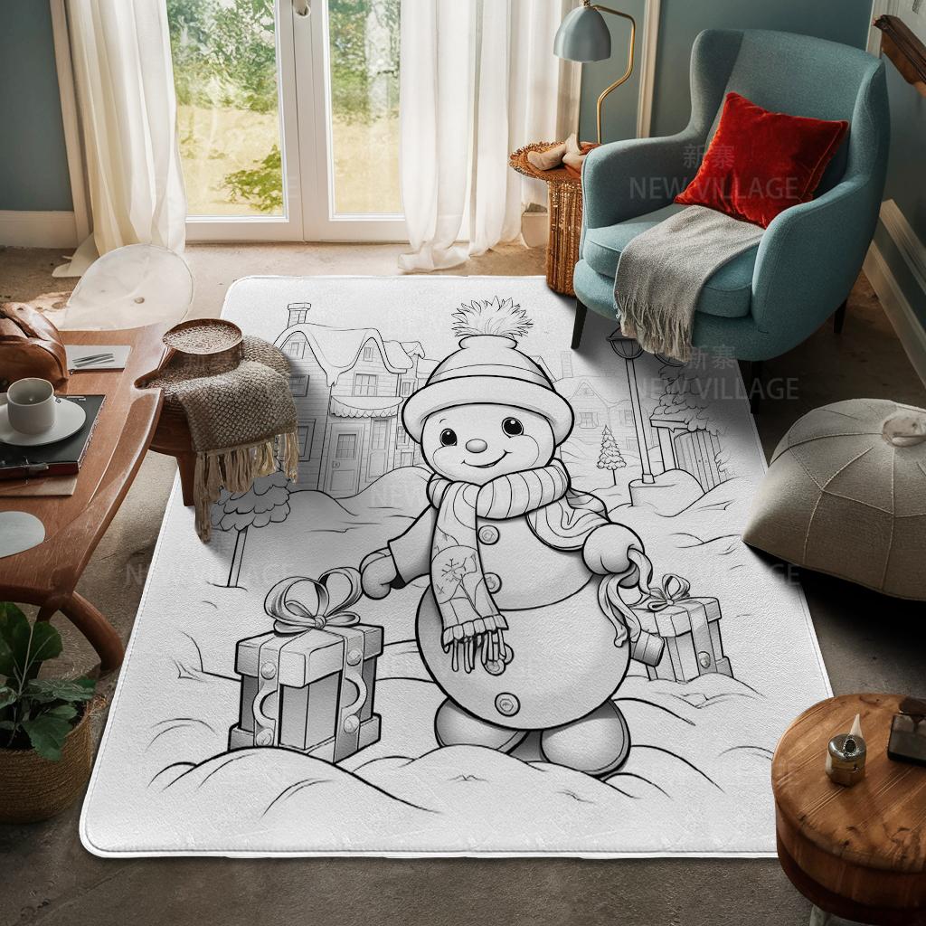 Ковер у входа в дом Домашний коврик у двери Гостиная Ванная Комната Ноги ванная комната Нескользящие коврики с водопоглощением для ванной Счастливого Рождества зима