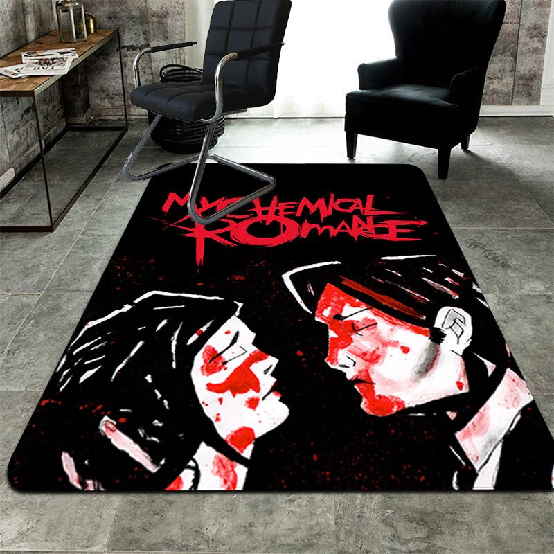 My Chemical Romance Anime Rug Floor Mat for Living Room or Bedroom Soft and Comfortable Carpet a Gift for Birthday and Holiday.ZFF0913390