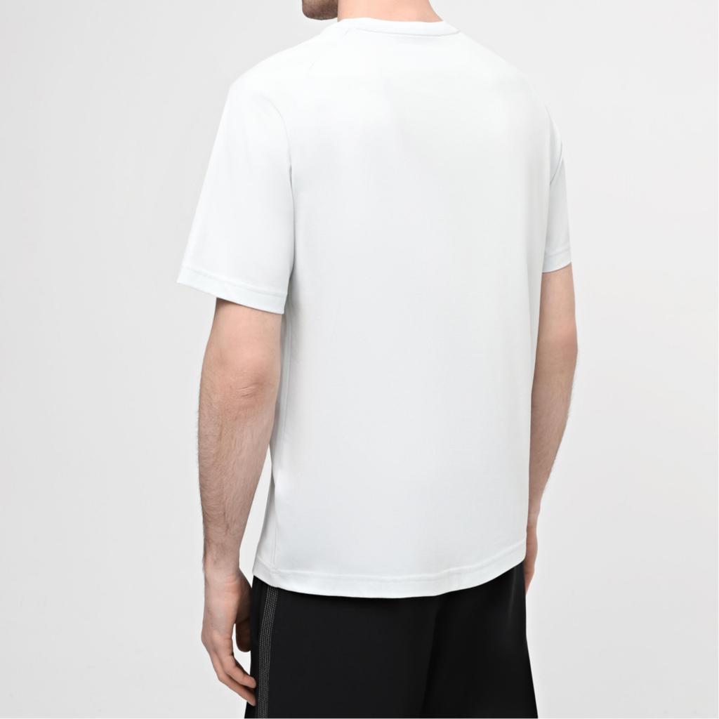 Emporio Armani EA7 Весна/Лето 2024 Однотонная футболка с буквенным логотипом Свободный крой Короткий рукав Мужские топы Белый 3DPT24-PJUVZ-1133