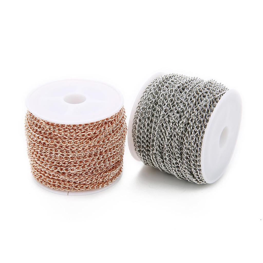 Овальная гальванизированная железная цепочка, кулон, шнурок, ожерелье, DIY, полуфабрикатная металлическая цепочка.