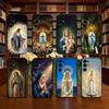 Virgin Mary Phone Case For Samsung S25,S24,S21,S22,S23,S30,Ultra,S20,Plus,Fe,Lite,Note,10,Black Cover
