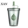 Insulated Style Water Bottle for School Drinking Straw Cup, Portable Leak-proof PC Bottle, Durable Break Resistant Plastic Tumbler Anti-fall Students