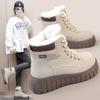 Platform Snow Boots Women 2024 New In Casual Sports Skateboard Shoes Winter Fashion Plus Fur Warm Ankle Boot Footwear Sneaker
