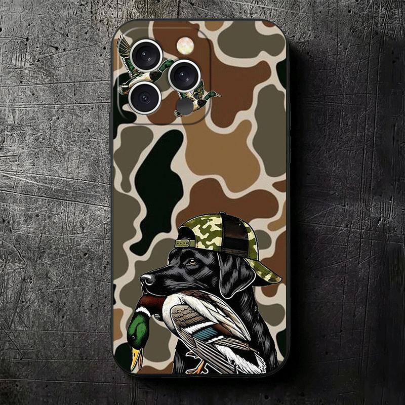 Hunter Dog Hunting Soft Phone Case for iPhone 16 16E 17 Air 15 Pro Max 14 Plus 13 Mini 11 12 7 Black Cover Back Shell