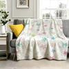 Whimsical Motifs Flannel Blanket Warm Soft Halloween Christmas Couch Warm Cozy Decorative Decor Gift for All Season
