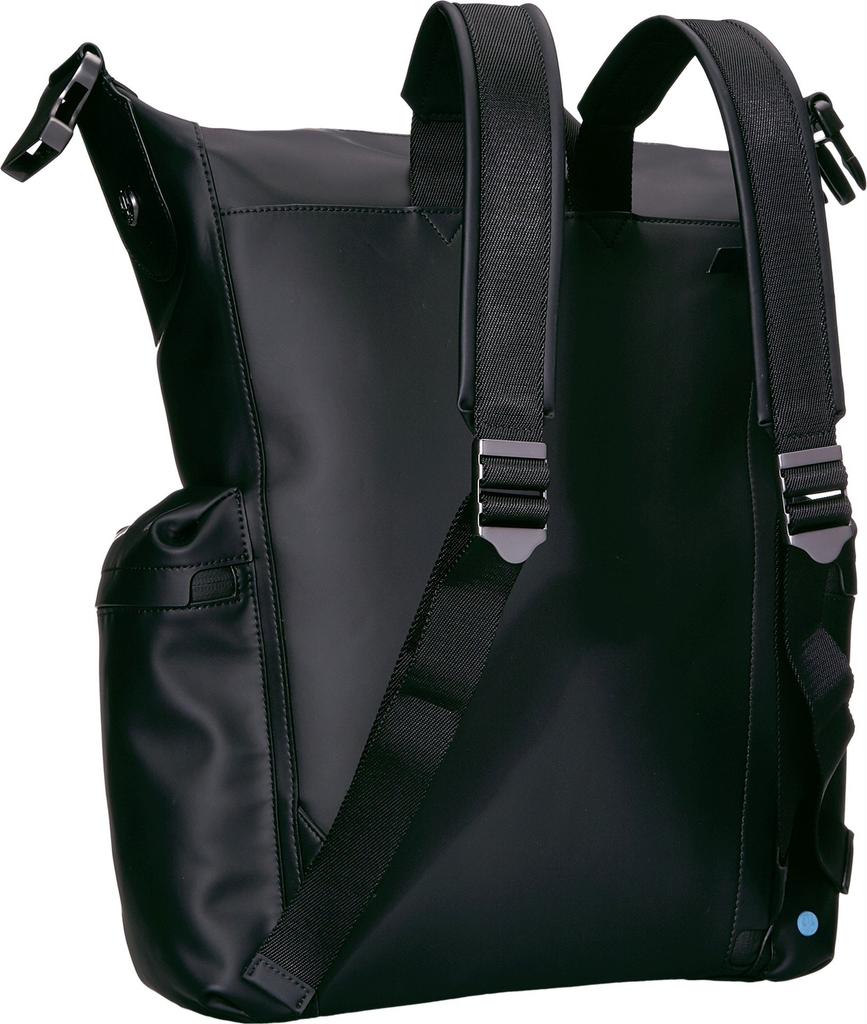 Оригинальный рюкзак из кожи с прорезиненным покрытием с верхним клапаном черный [Hunter] UBB2022LRS-BLK-One