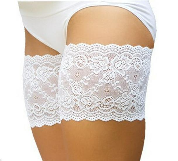 Европейские и американские силиконовые противоскользящие кружевные чулки-ботфорты - Эластичный цветочный дизайн