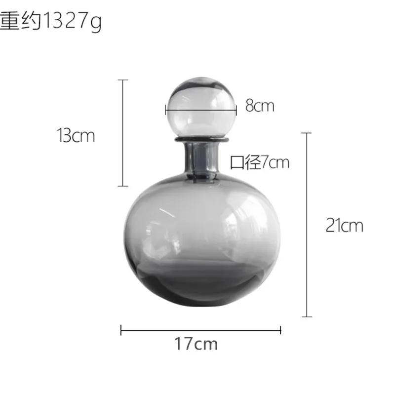 BRCreative Light Luxury Transparent Glass Vase Dining Table Aquatic Vase Decoration Nordic Home Flower Arrangement Decorative ArtEY