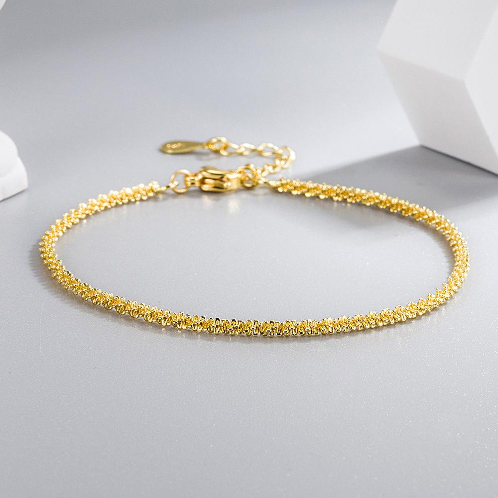 925 Silver Bracelet Sparkling 18k Gold Bracelet For A Woman's Engagement Party Jewelry Gift