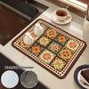 Tableware Drying Mat Super-absorbent Tableware Nordic Drain Pad Kitchen Placemat Home Draining Mats Table Counter Pads