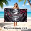 Space Cosmic Theme Soft Beach Towel Personalized Custom Name Text Towel Portable for Beach Pool Travel
