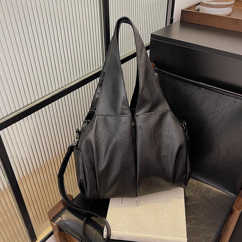 Ретро новая простая большая сумка мягкая кожа большая вместимость на плечо сумка-тоут женская сумка