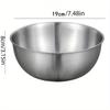 3pcs/set Stainless Steel Cooking Basin Japanese Household Scale and Thickened Round Salad Basin Set Baking Egg Beating Basin