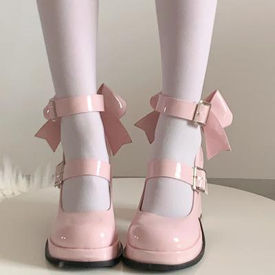 Новые милые и удобные женские туфли-лодочки Мэри Джейн на высоком каблуке с бантом и бабочкой для повседневной носки, итальянская обувь и сумки, подходящий комплект