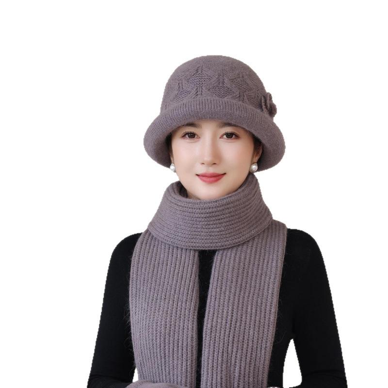 Осенне-зимние шерстяные шапки для пожилых и бабушек, теплые вязаные шапки для матерей среднего и пожилого возраста, хлопковые шапки, женские шапки, новый стиль