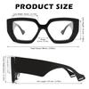 Thick Frame Blue Light Glasses For Women Men Fashion Oversized Square Computer Gaming Eyeglasses With Clear Lens