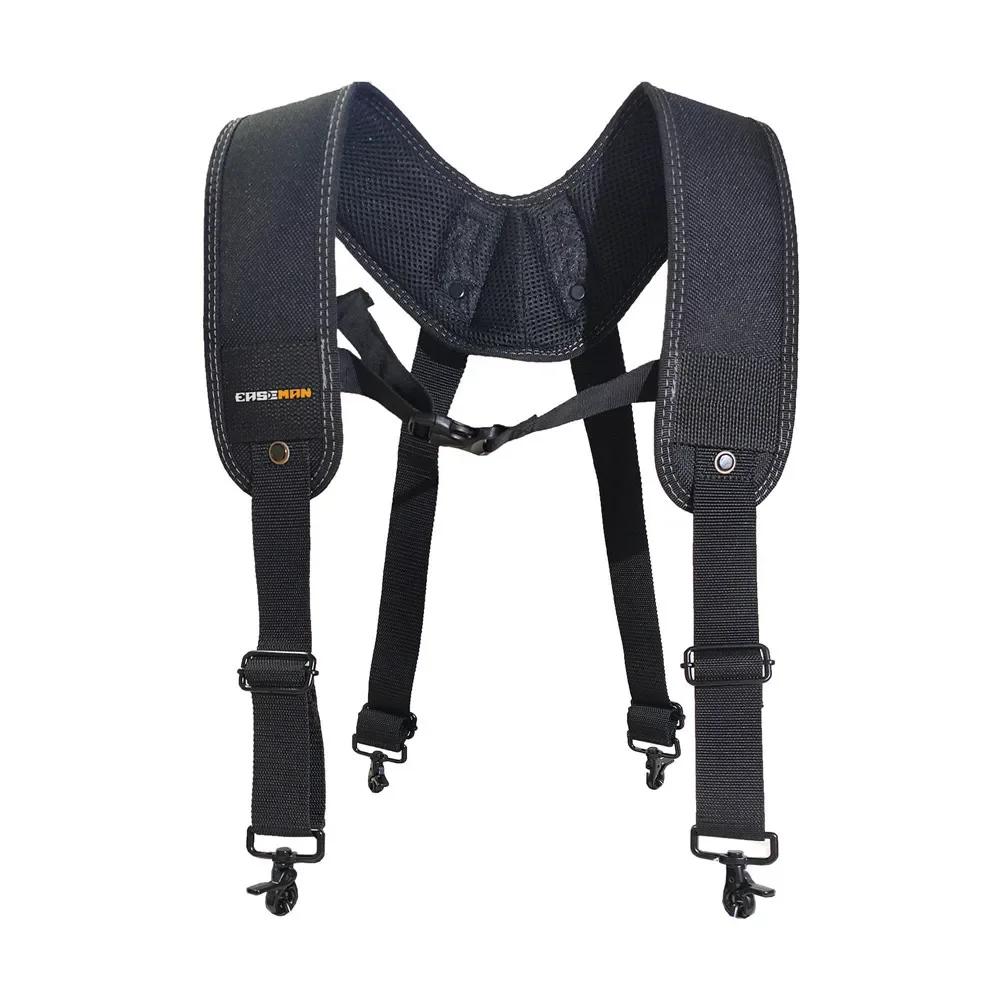Professional Heavy Work Tool Belt Suspenders Pocket Set Adjustable Lumbar Support Multi Function Carpenter Electrician Tool Belt