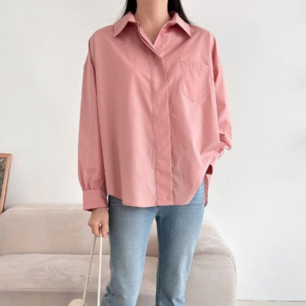 Shop Women Loose Fit Cotton Shirt Collar Neck Office Look Cat Wbl 4165 Pk