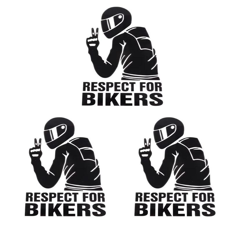 1/2/3pcs Respect Biker Sticker For On Car Motorcycle Vinyl Stickers Motorcycle Vinyl 3D Stickers And Decals Moto Stickers