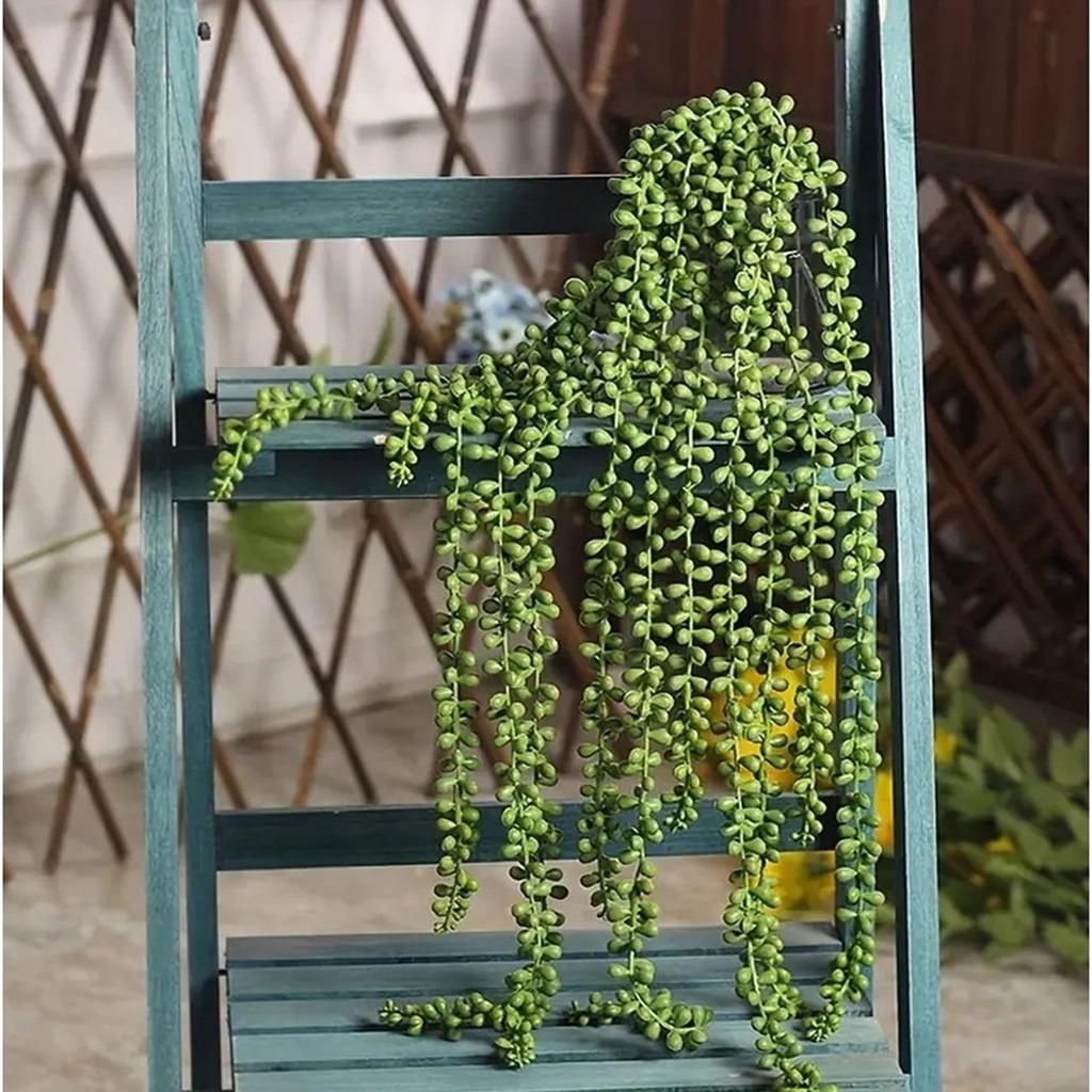 CEWOR 4 шт. Поддельные подвесные растения, нитка жемчуга, искусственные подвесные суккуленты, настенный декор, искусственные растения для помещений, для дома, сада, на открытом воздухе