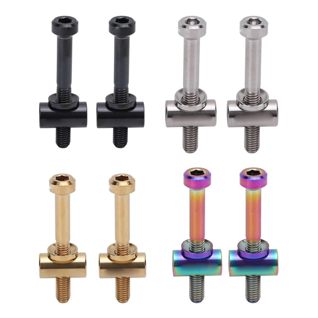 2pcs M5x40mm Ti Alloy Bike Seat Post Fixing Bolts Bike Seatpost Screws Cycling Accessories for Bike