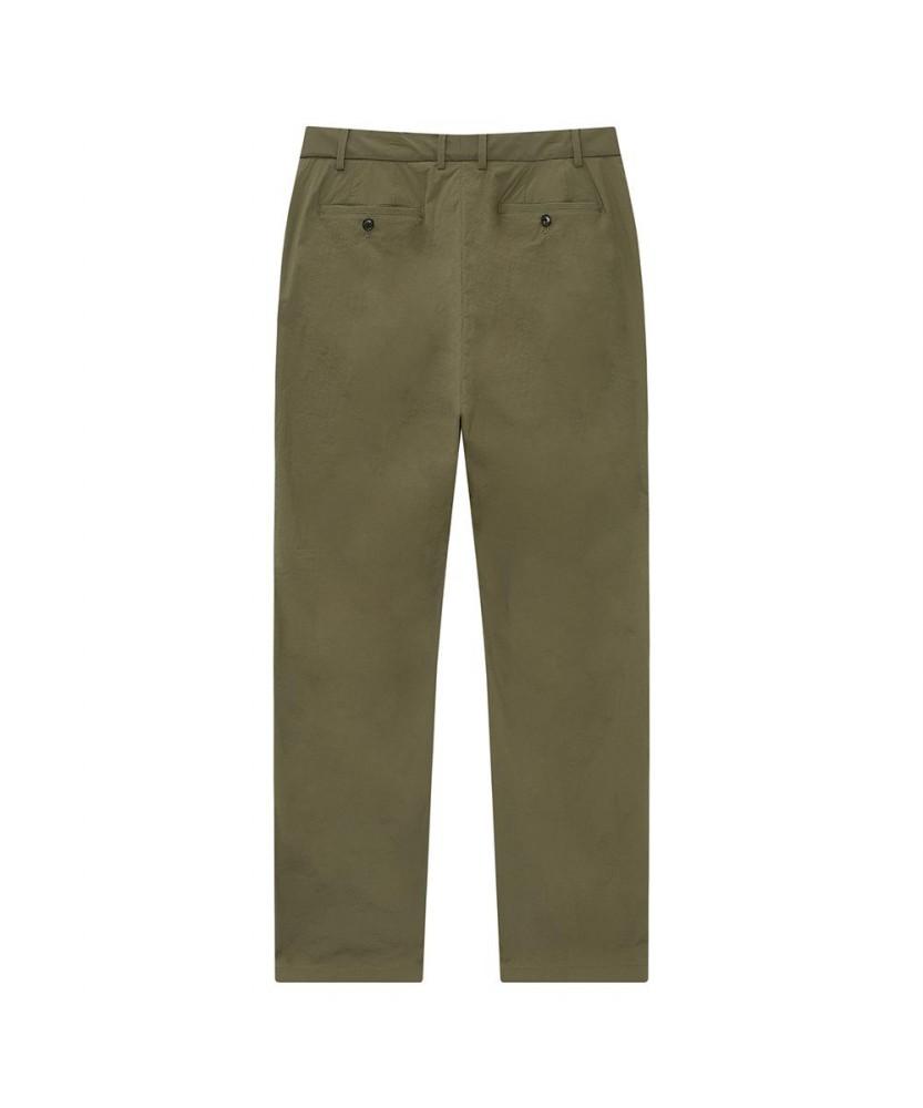 NOTIG Nylon Blend Flat-Tuck Pants Khaki