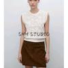 MD Spring/Summer New Women's Clothing French Style Cool Feeling Elegant Heavy Industry Exquisite Feeling Lace Sleeveless T-shirt 5717677